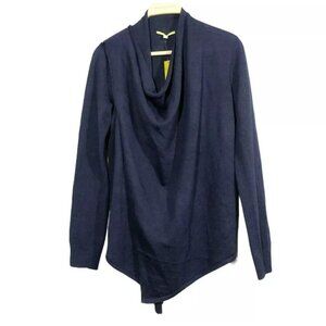 Gianni Bini GB Wool Cardigan Lagenlook Sweater Women Sz XS Zip Drape Reversible
